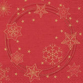 Duni Star Shine Red Napkin 3ply 33cm  Adomoo